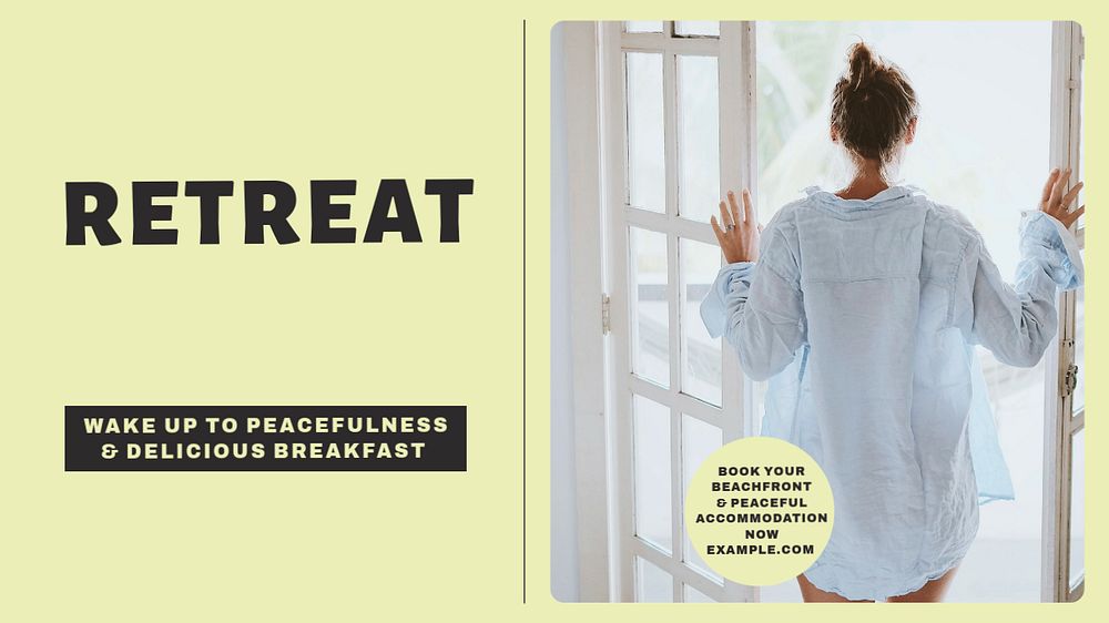 Resort promotion Instagram post template, editable design