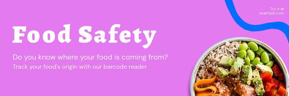 Produce safety email header template, customizable design