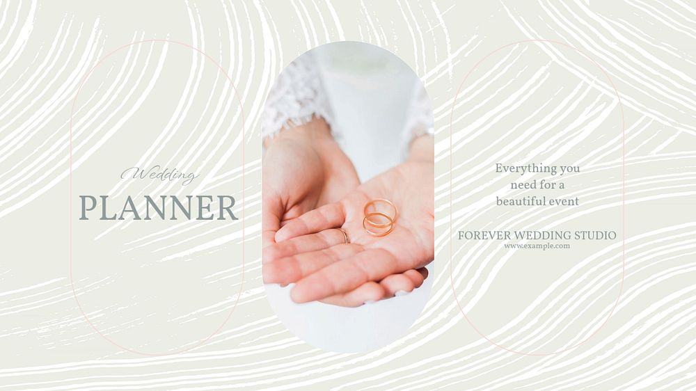 Wedding planner Facebook cover template, editable design