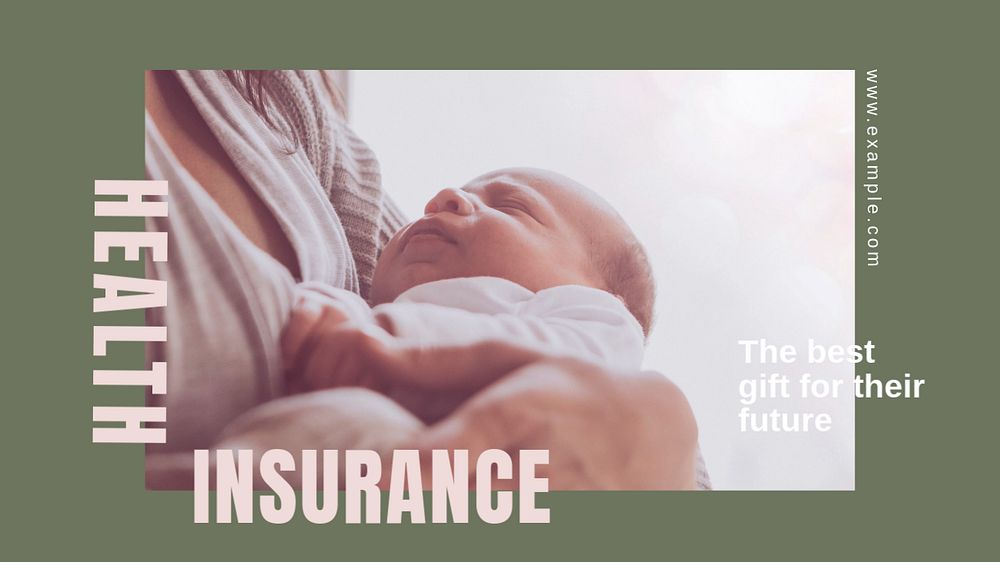 Health insurance blog banner template, editable text & design