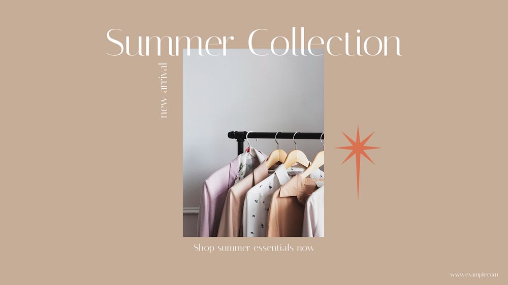 Summer collection Facebook cover template, editable design