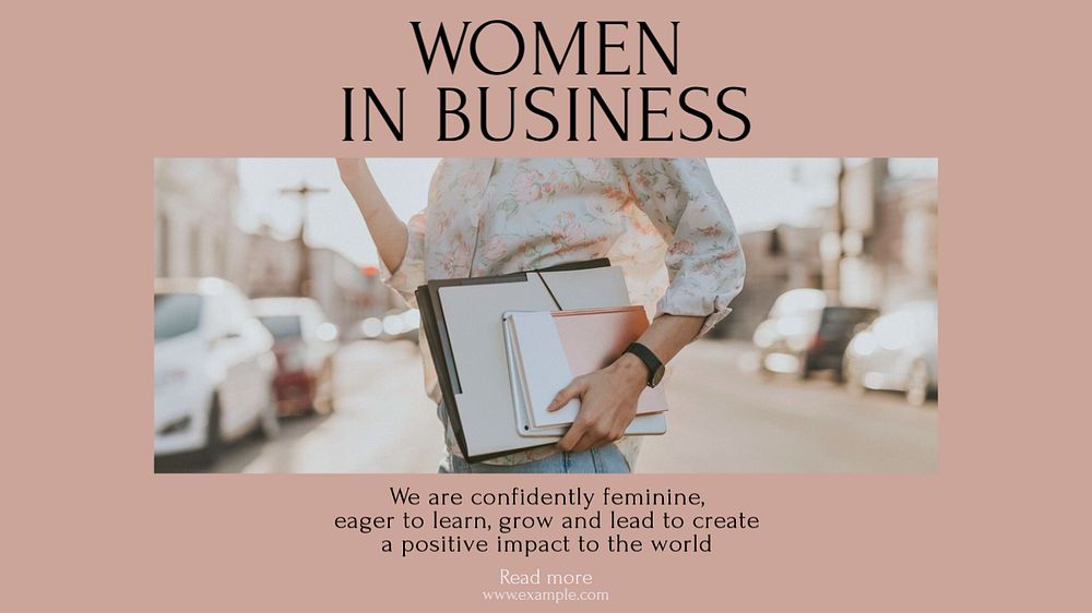 Business women Facebook cover template, editable design