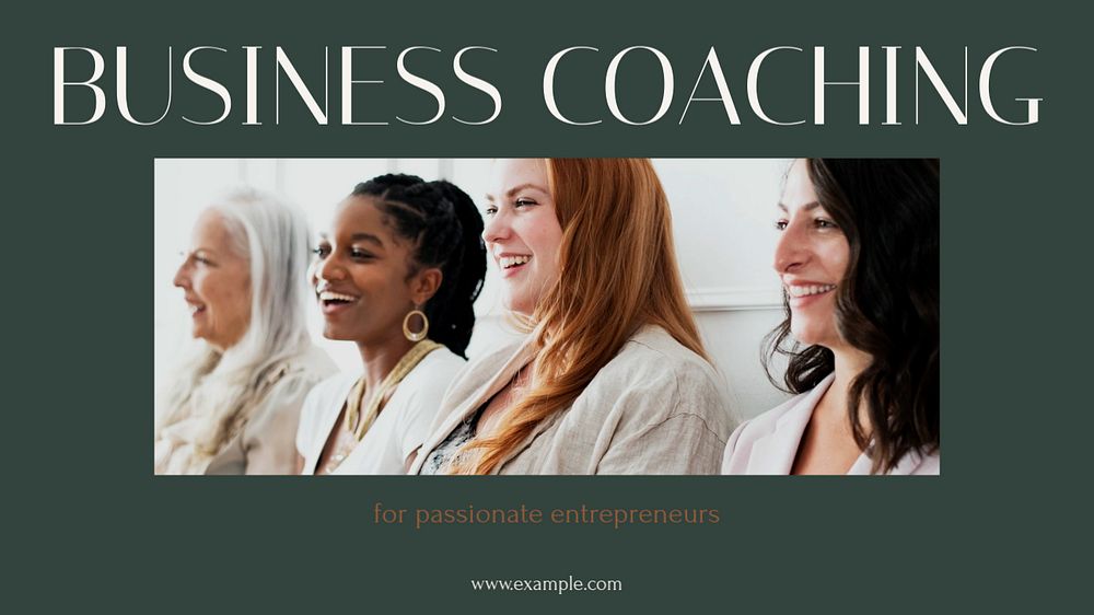 Business coaching Facebook cover template, editable design