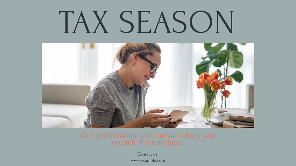 Tax season Facebook cover template, editable design