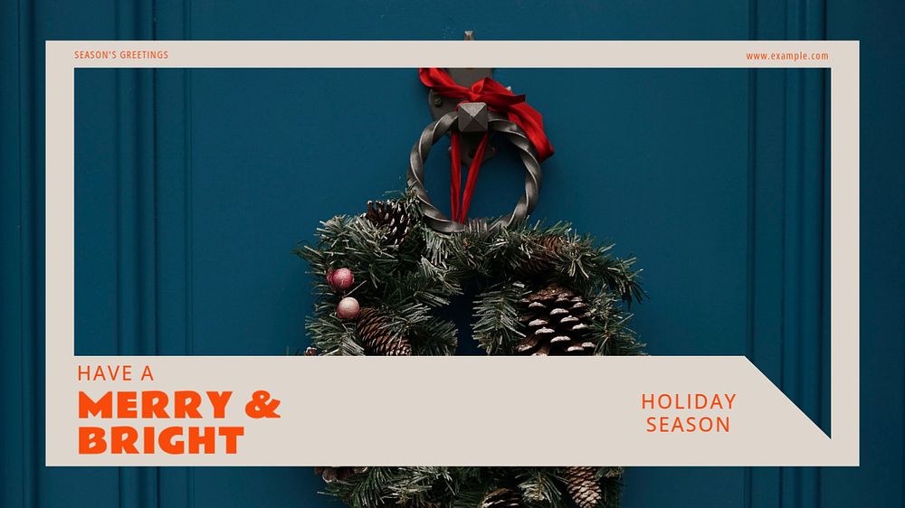 Holiday season blog banner template, editable text & design