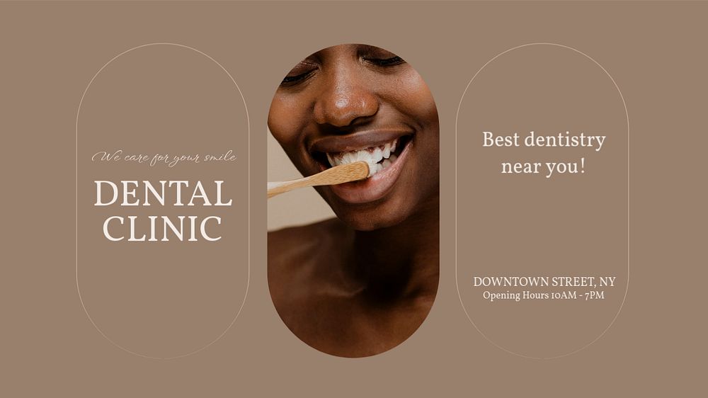 Dental clinic Facebook cover template, editable design