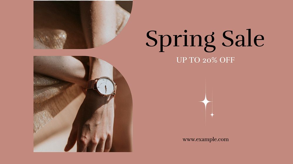 Spring sale Facebook cover template, editable design