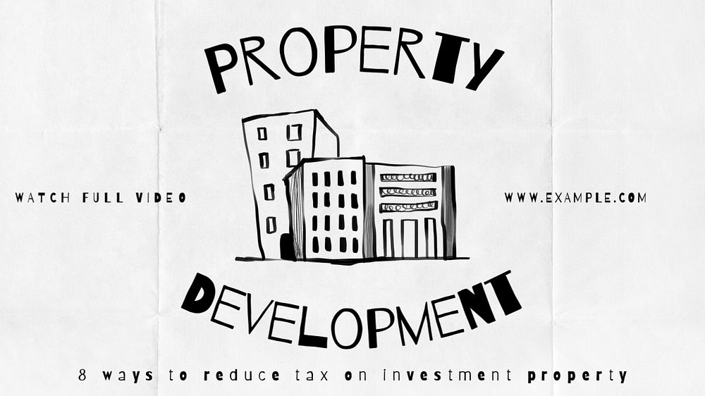 Property development blog banner template, editable text & design