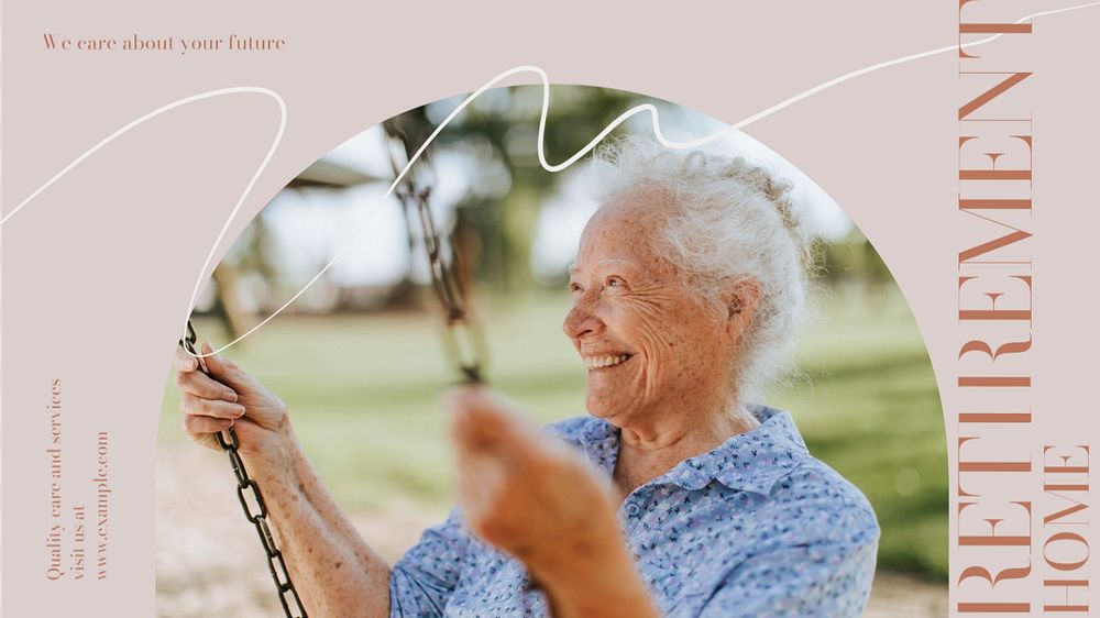 Retirement home blog banner template, editable design