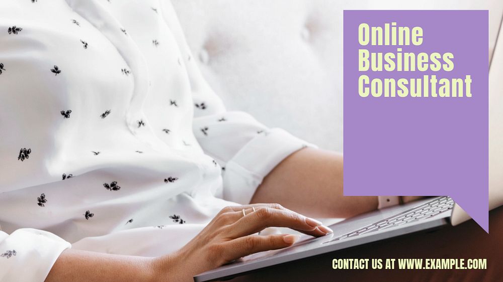 Online business blog banner template, editable text & design