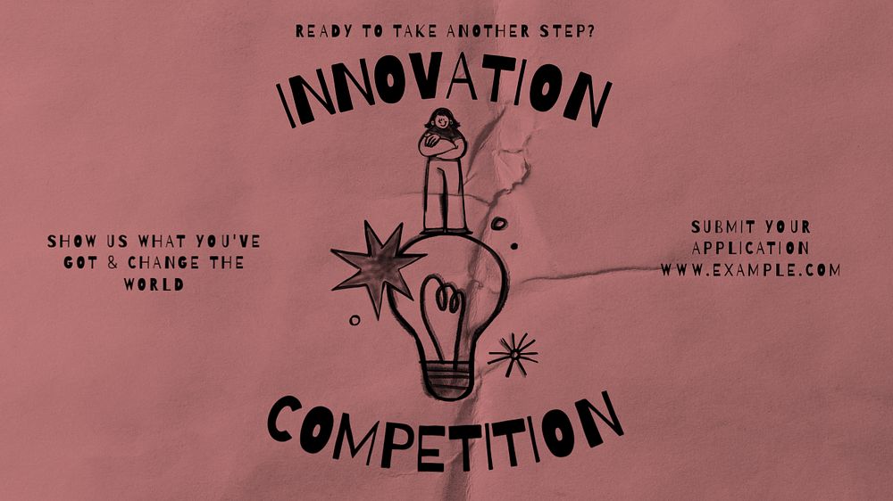 Innovation competition blog banner template, editable text & design
