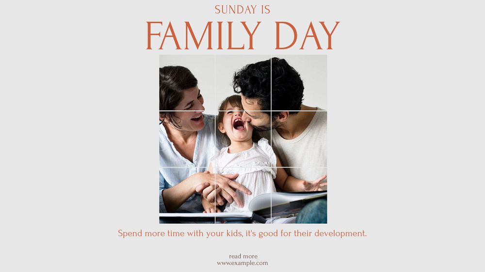 Family time blog banner template, editable design