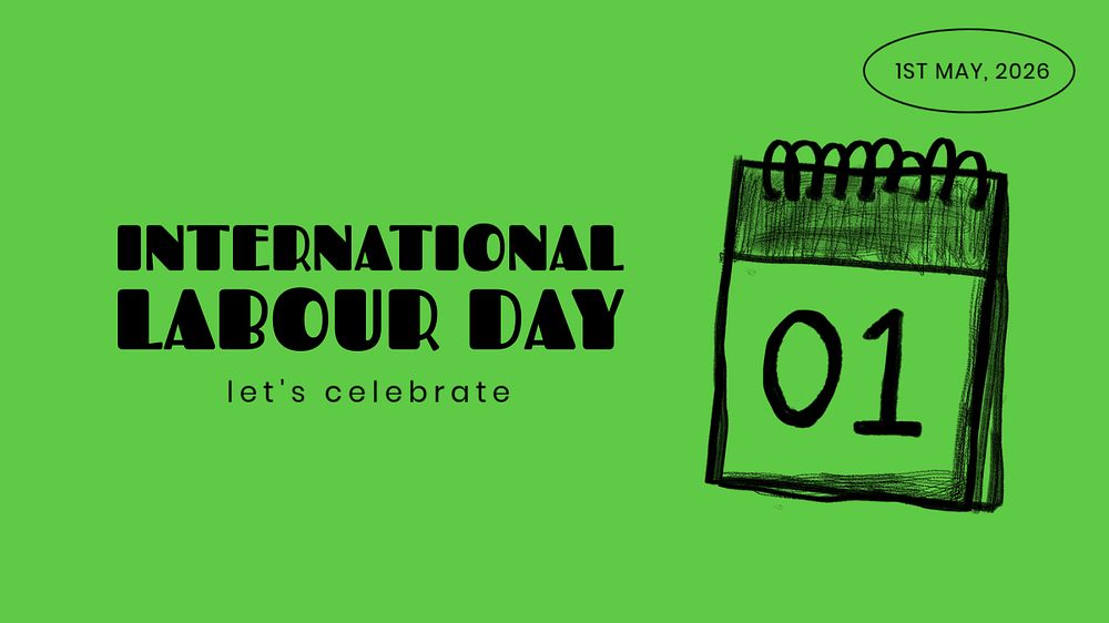 International labour day blog banner template, editable text & design