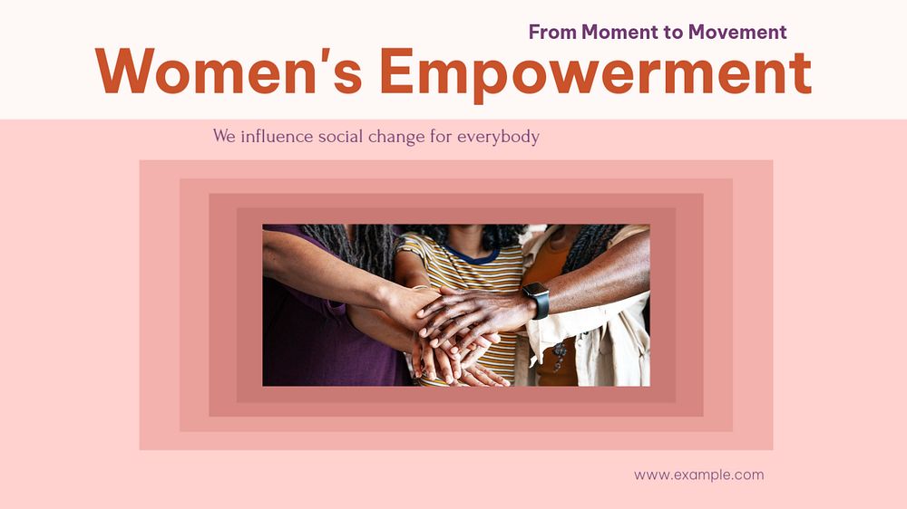 Woman's empowerment blog banner template, editable design