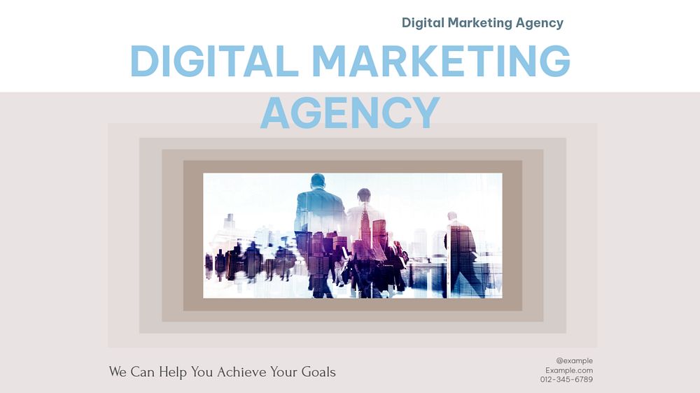 Digital marketing agency blog banner template, editable design