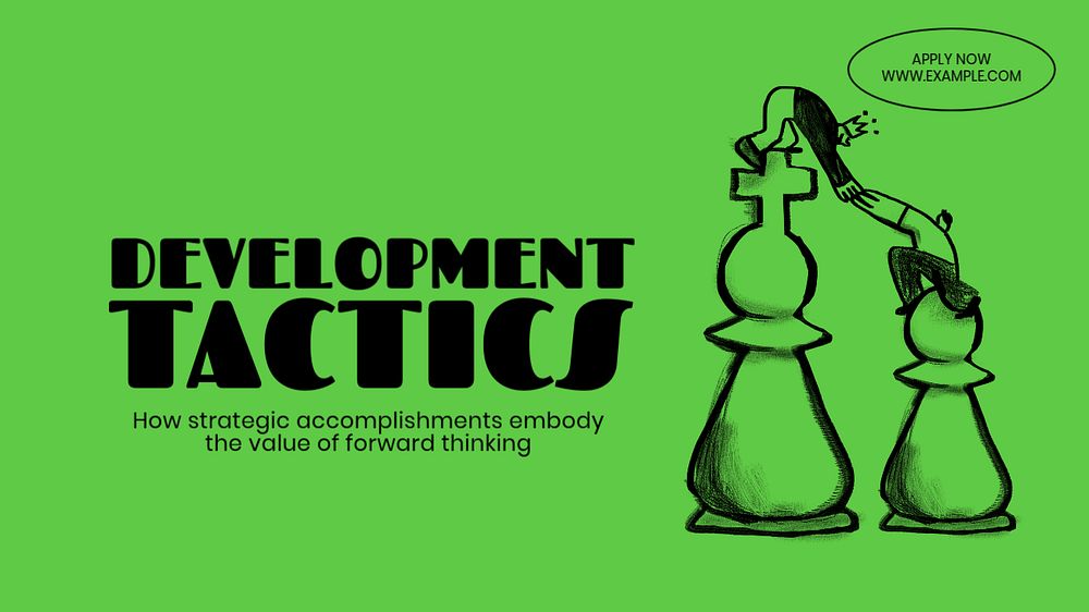 Development tactics blog banner template, editable text & design