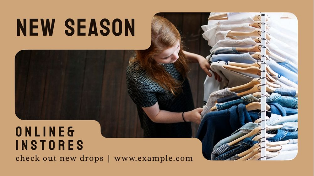 New season blog banner template, editable text & design