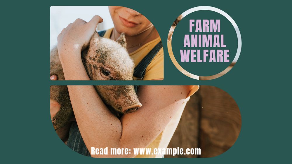 Animal welfare blog banner template, editable text & design