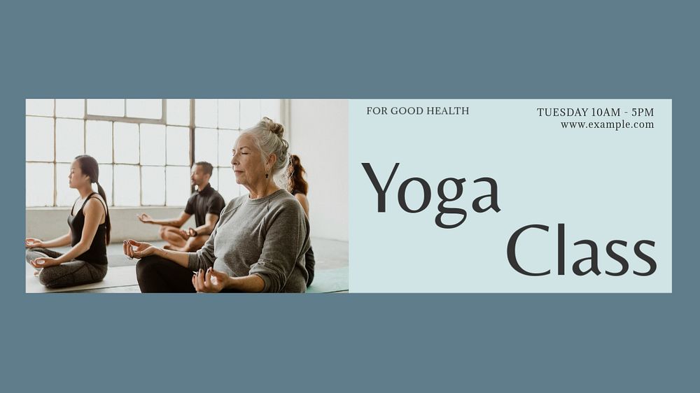 Yoga class advertisement Facebook cover | Premium Editable Template ...