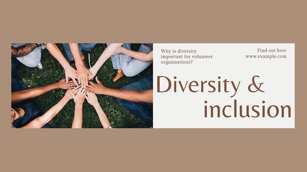 Diversity & inclusion Facebook cover template, editable design