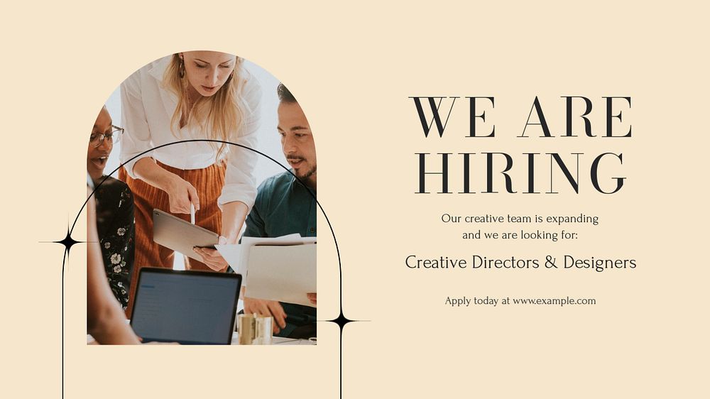 We are hiring blog banner template, editable design