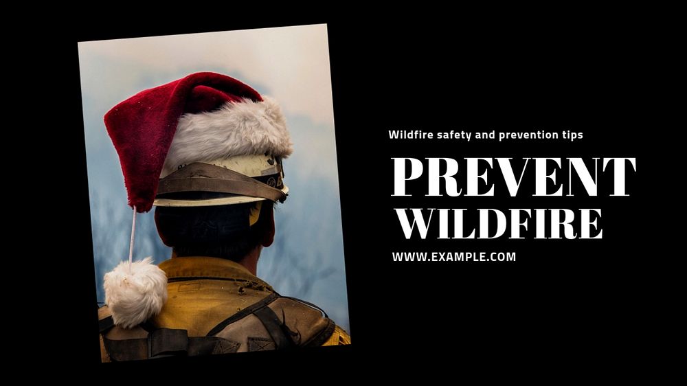 Prevent wildfire blog banner template, editable text & design