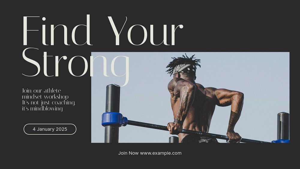 Find your strong blog banner template, editable text