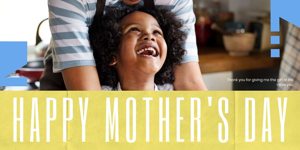 Happy mother's day Twitter ad template, customizable design