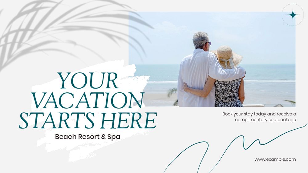 Your vacation blog banner template, editable text