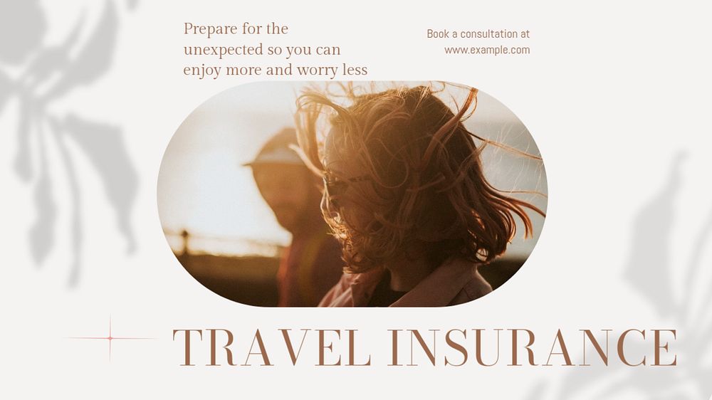 Travel insurance blog banner template, editable design