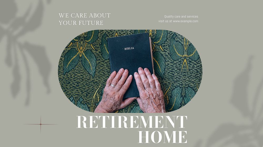 Retirement home blog banner template, editable design