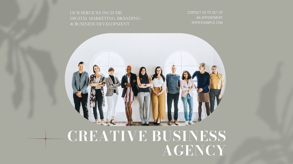 Creative business agency blog banner template, editable design