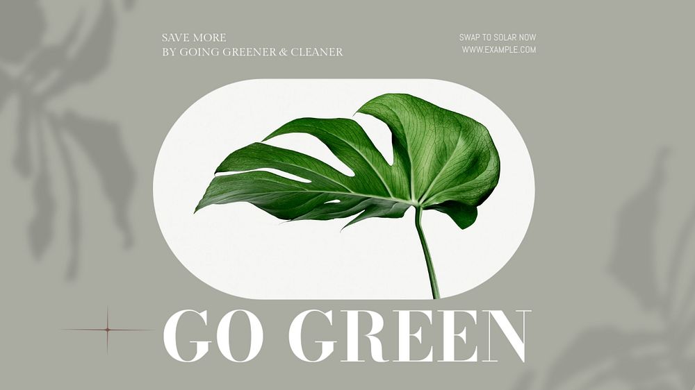 Go green blog banner template, editable design