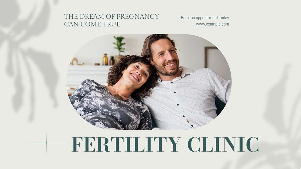 Fertility clinic blog banner template, editable design