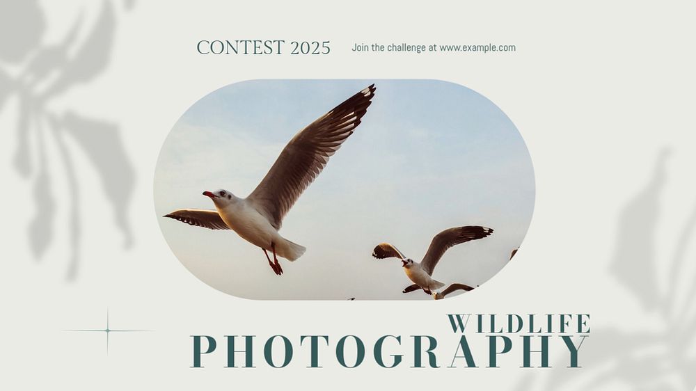 Wildlife photography contest blog banner template, editable design