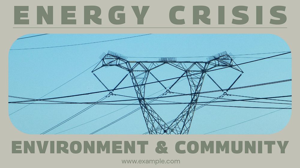 Energy crisis blog banner template, editable text & design