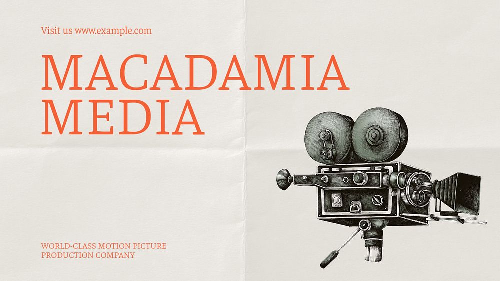 Macadamia Media blog banner template, editable text & design