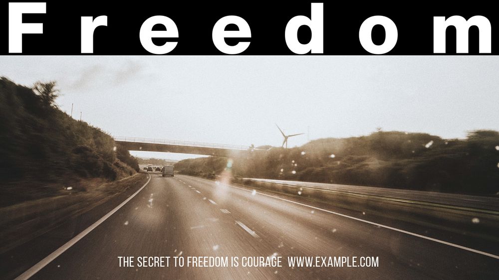 Freedom quote blog banner template, editable text & design