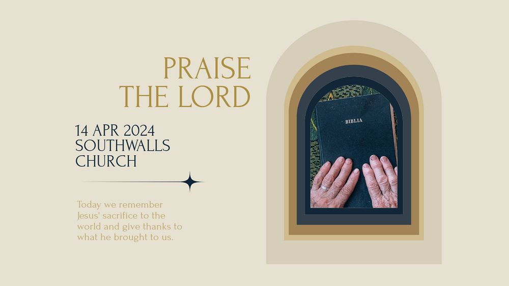 Praise the lord blog banner template, editable text