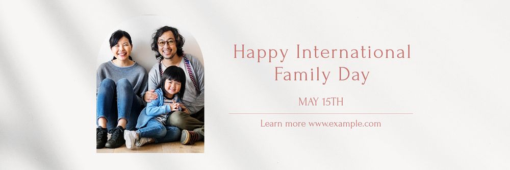 International Family Day email header template, editable design