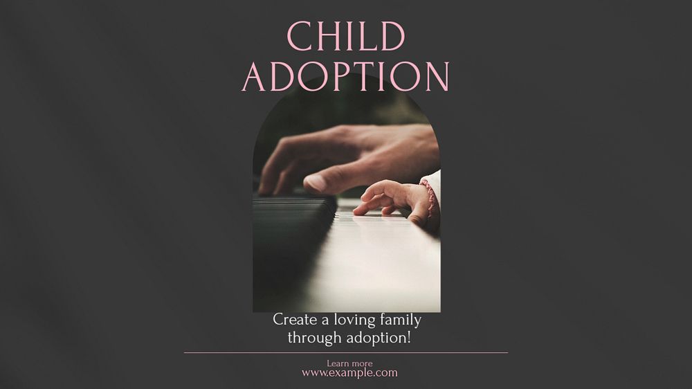 Child adoption blog banner template, editable design