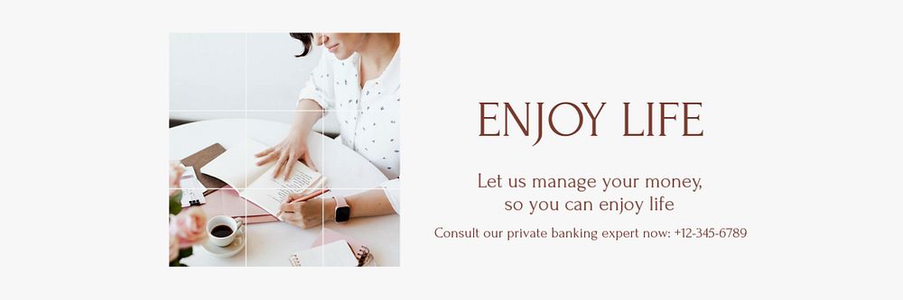 Banking ads email header template, editable design