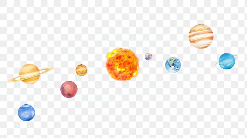 Editable solar system element, creative galaxy collage design