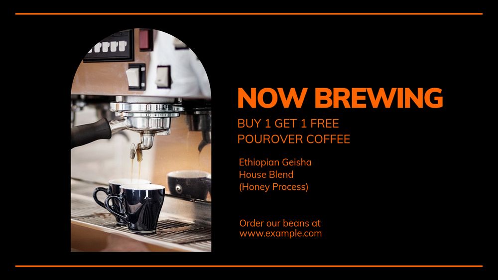 Now brewing blog banner template, editable text & design