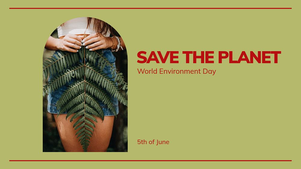 World environment day blog banner template, editable text & design