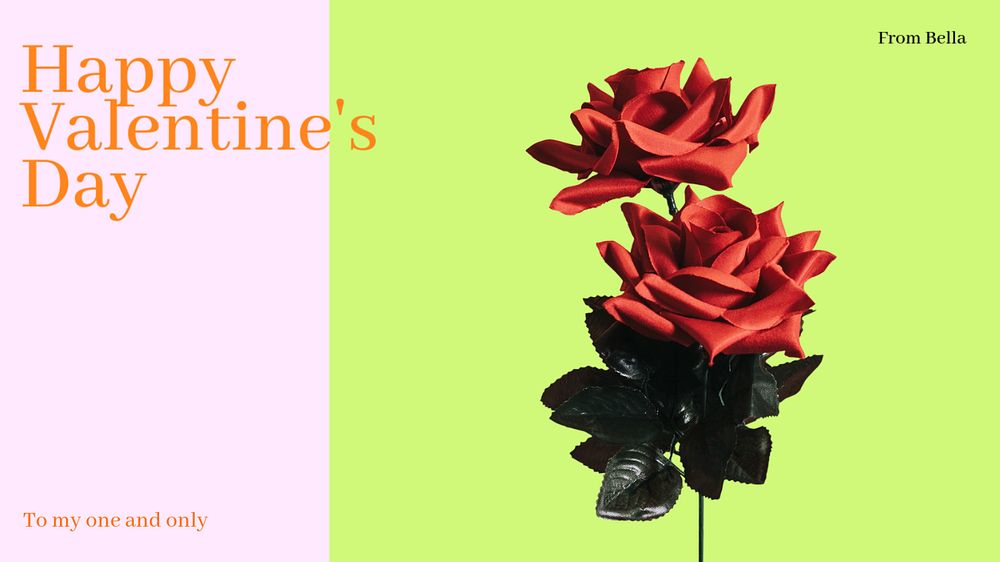 Valentine's day blog banner template, editable text & design