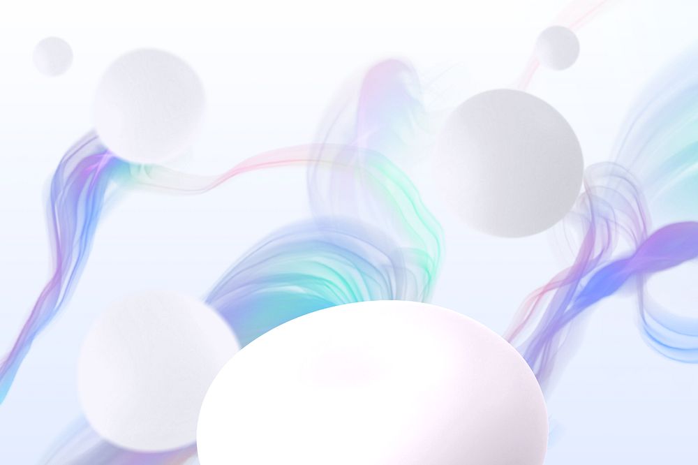 3D fluid bubbles product background, editable design