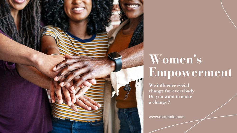 Woman's empowerment blog banner template, editable design