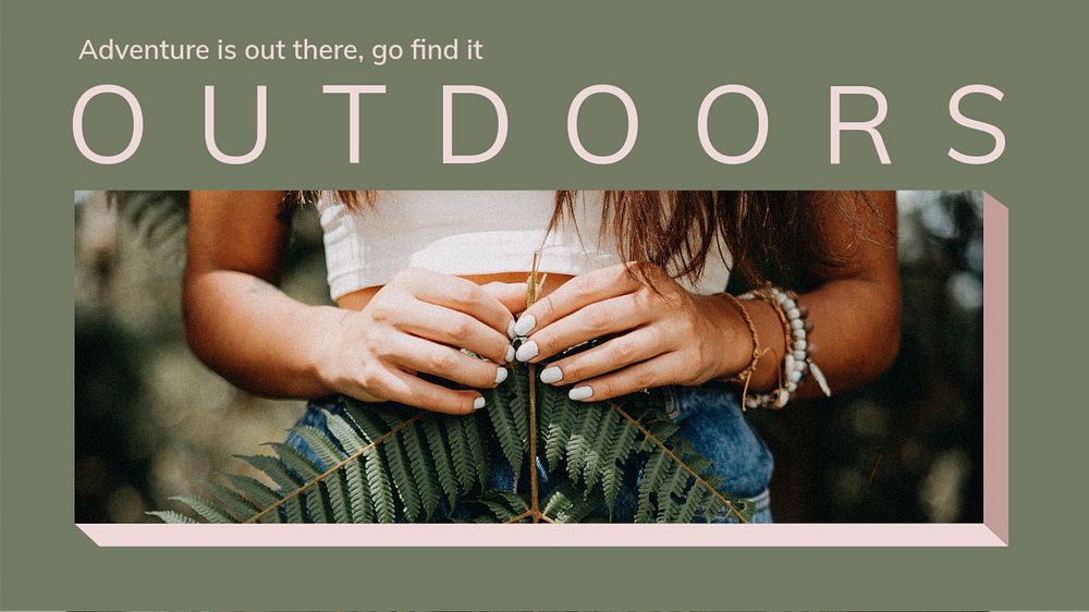 Adventure is out there blog banner template, editable text & design