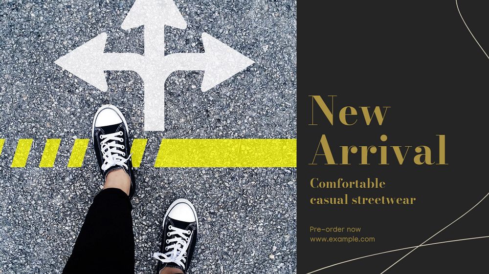 Streetwear new arrival blog banner template, editable design